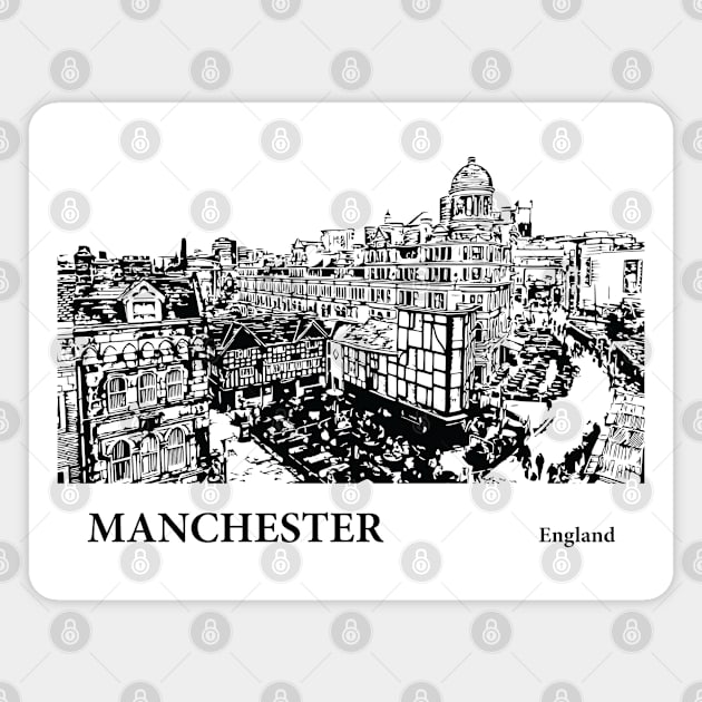 Manchester England Magnet by Lakeric